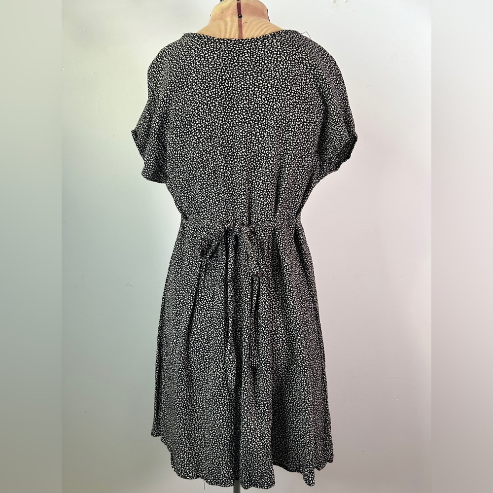 Dressing Clio vintage babydoll dress 1990s black and white print women’s small - Picture 5 of 10